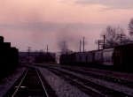 A trio of SD45's leave the north end of Raleigh yard on a clear signal